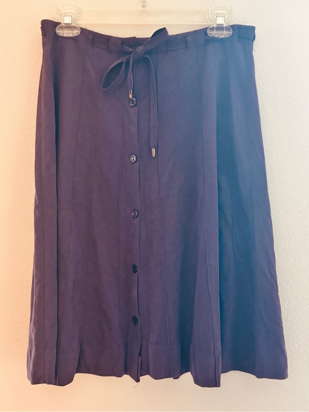 Vintage 1970s Tumbleweeds Faux-Suede Button-Front Midi Skirt